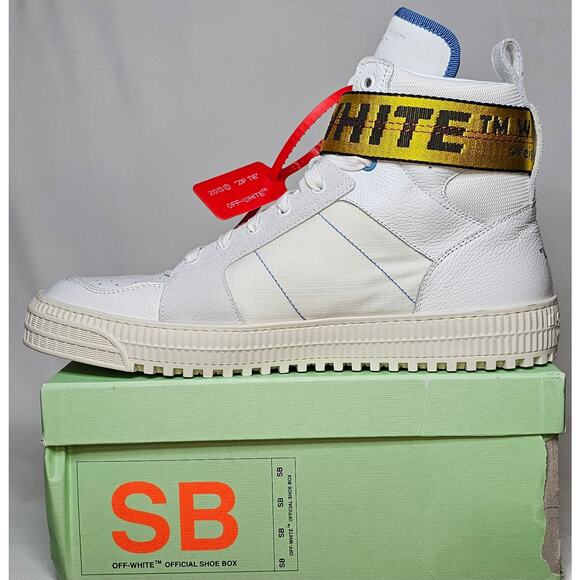 Off-White White c/o VIRGIL ABLOH Canvas and Leather Industrial High Top - Picture 3 of 16